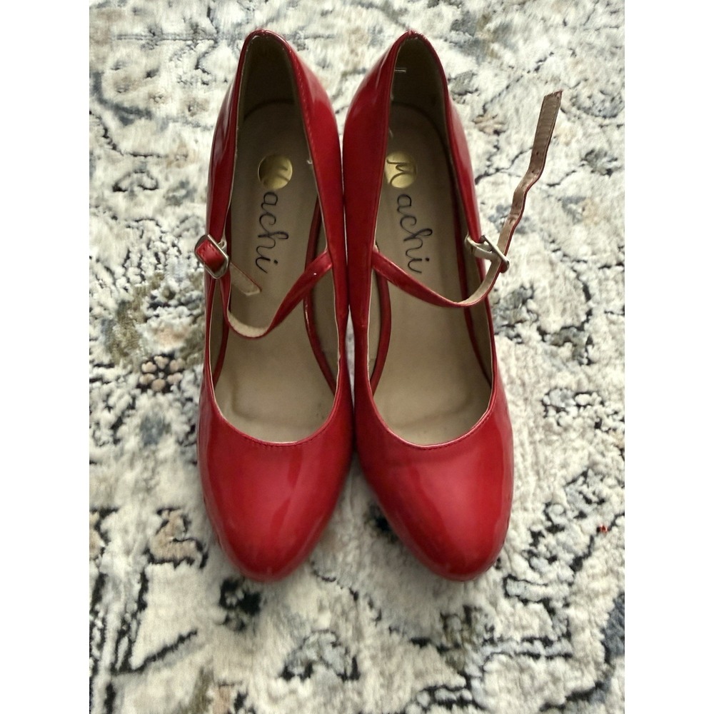 Machi Red Platform High Heel Stiletto Womens size 7.5 Sexy Dress Up Formal Prom